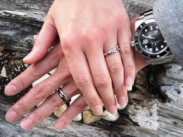 二連の結婚指輪